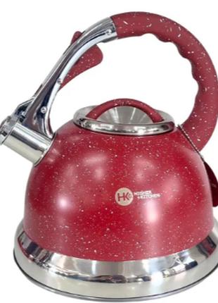 Чайник із гранітним покриттям 3.5 л красний higher+kitchen zp-021