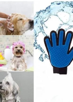 Перчатка для вычесывания шерсти домашних животных true touch 4159-36 фото