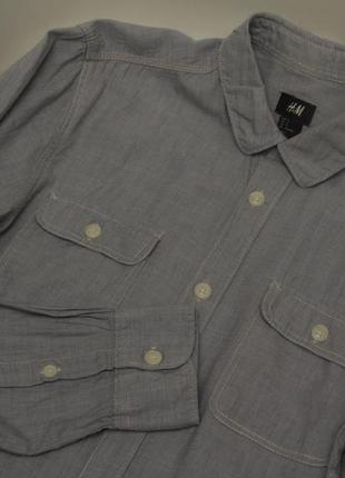 H&amp;m рр m сорочка з бавовни мілітарі крій фронтальні кишені