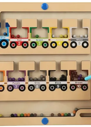 Развивающая настольная игрушка лабиринт поезд сортер монтессори для детей