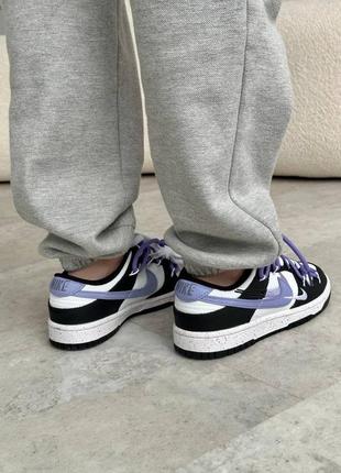 Кросівки nike sb dunk low black purple5 фото