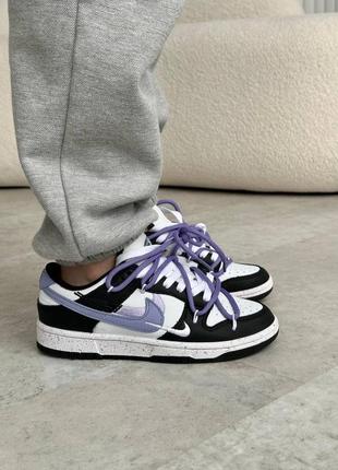 Кросівки nike sb dunk low black purple10 фото