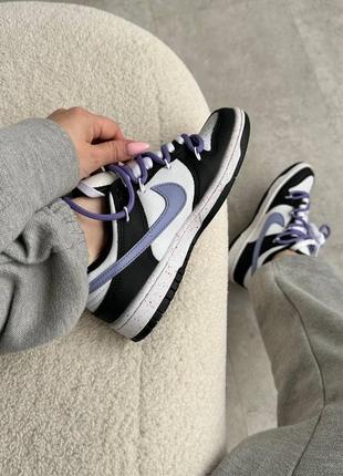 Кросівки nike sb dunk low black purple6 фото