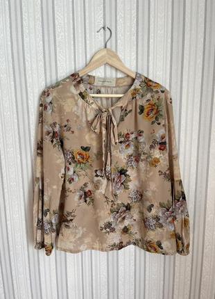 Thomas rath шелковая блуза в цветок