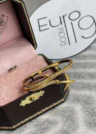 Кольцо juicy couture с самолетом золотое с камушками