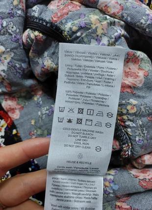 Сукня віскоза котонова сукня плаття платье платя в квітковий принт квіткова сукня з довгим рукавом5 фото