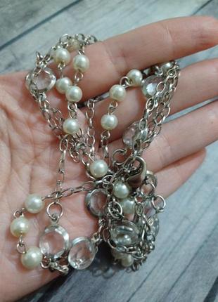 Колье винтаж пластик,сплав, безель пластик