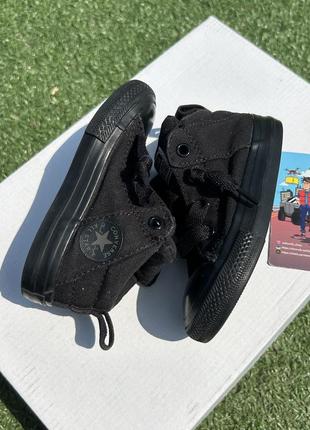 Дитячі кеди converse ct all star ox black mono little kids5 фото