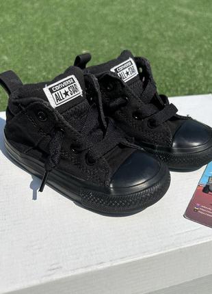 Дитячі кеди converse ct all star ox black mono little kids7 фото