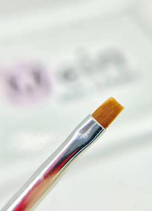 Пензель для гелю прямий червоно-чорний2 фото