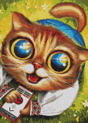 Алмазная мозаика котик з ппо маріанна пащук 40x50 см brushme разноцветный (2000002779155)