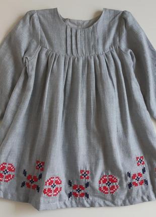 Дитяче плаття з вишивкою, українська символіка, на дівчинку 12-18 міс., зріст 80-86 см. matalan