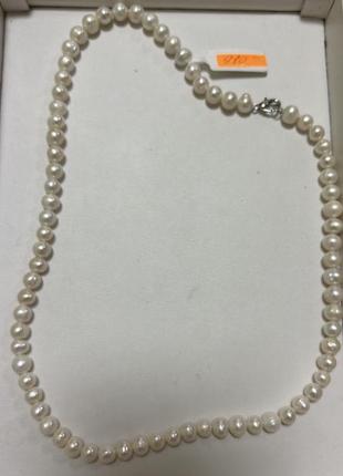 Ожерелье из белых жемчужин 50 см