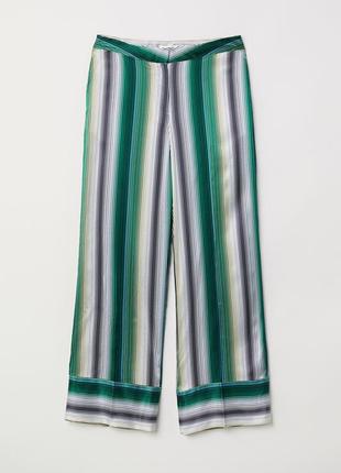 Широкие брюки из шелка h&m premium, 38