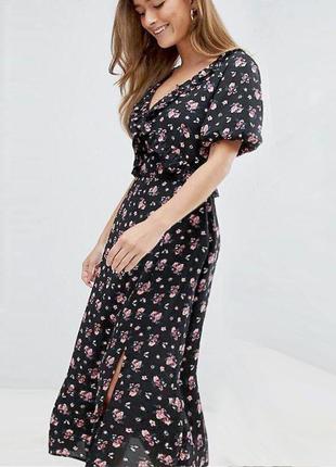 Розпродаж сукня fashion union міді/максі з квітковим принтом