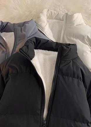Классная куртка плащевка на силиконе 200 женская куртка оверсайз подкладка мех