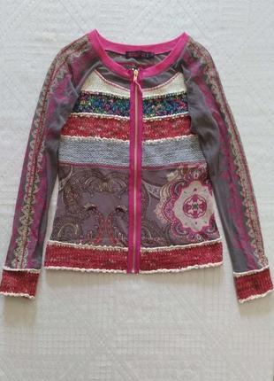 Кардиган, пэчворк, сеточка, от lulu h paris