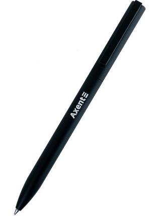 Ручка кулькова синя 0,7 мм, корпус метал чорний axent partner ab1099-01-02-a