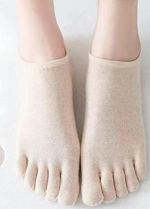Женские короткие носки с пальцами (36-39)