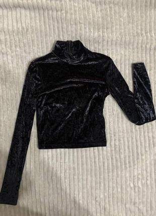 Бархатний гольф на блискавці h&m