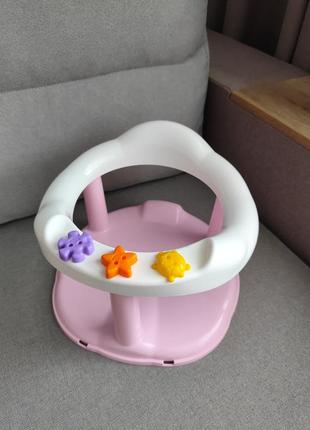 Стільчик стілець сидіння для купання або гри на присосках у подарунок іграшка на присосці та музичний нічник