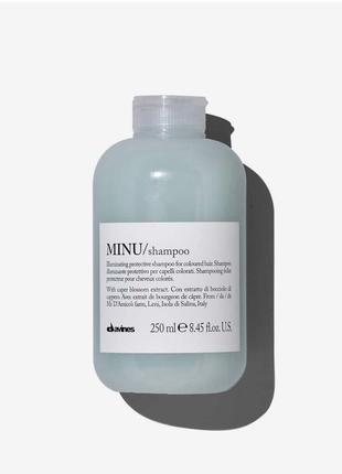 Davines minu shampoo шампунь для блеска и сохранения цвета окрашенных волос