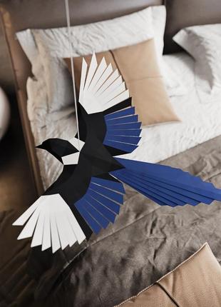 Paperkhan конструктор із картону птиця сорока оригамі papercraft 3d фігура розвивальний набір антистрес