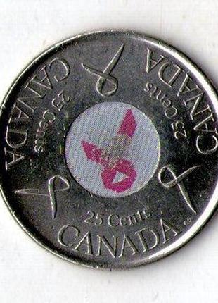 Канада 25 центов, 2006 розовая ленточка - борьба с раком молочной железы №1405