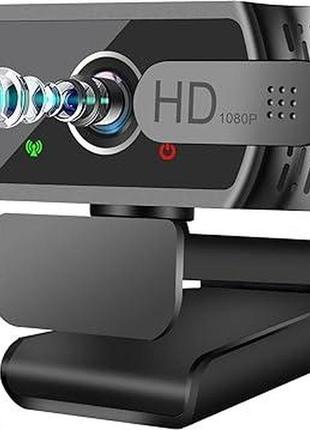 Вебкамера neefeaer w6 hd 1080p з мікрофоном/штативом з автоматичною корекцією освітлення чорний