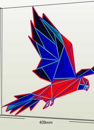 Paperkhan конструктор із картону папуги мозаїка оригамі papercraft 3d фігура розвивальний набір антистрес