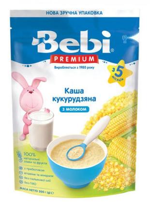 Детская каша bebi premium молочная кукурузная +5 мес. 200 г (8606019654412)