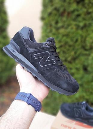 Женские кроссовки new balance 574 black консультация черного цвета