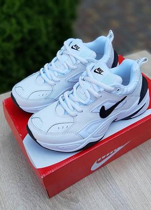 Жіночі кросівки nike m2k tekno white black найк білого з чорним кольорів