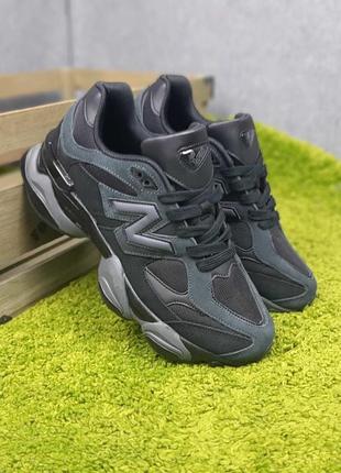 Чоловічі кросівки new balance 9060 black нью беланс чорного кольору