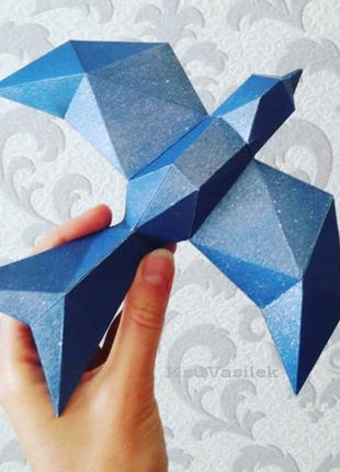 Paperkhan конструктор из картона 3d воробей птица птичка паперкрафт papercraft набор для творчества игрушка