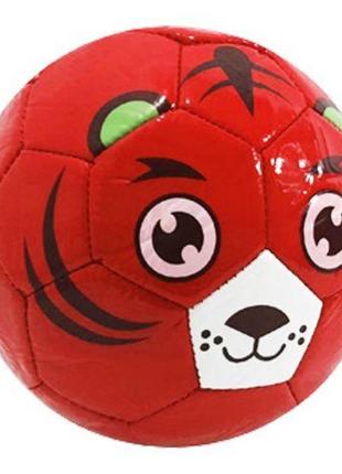 Мяч футбольный №2 "тигрик" (красный)