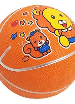 М'яч баскетбольний дитячий, d=19 см (жовтогарячий)