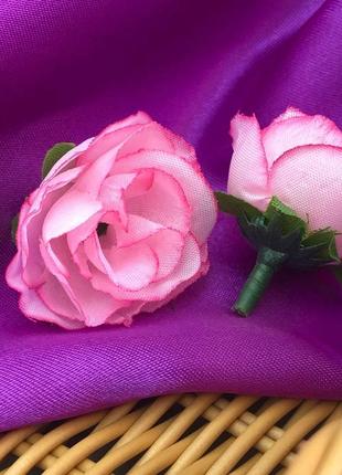 Розы искусственные (головка) 3 см - розовый