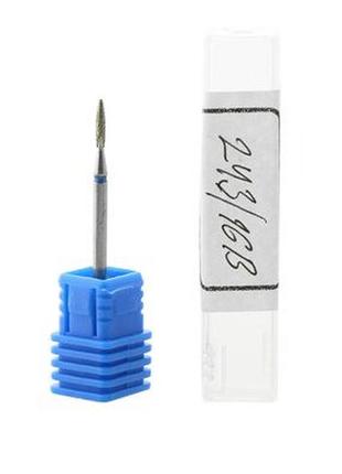 Алмазна фреза для кутикули полум'я №243/016b синя насічка