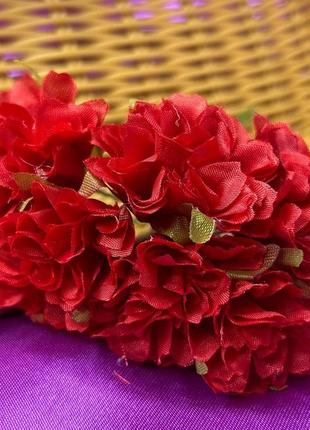 Хризантема, букет 6 цветков - красный