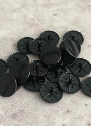 Пластикова кнопка 15 мм чорний k (720шт) (321015)