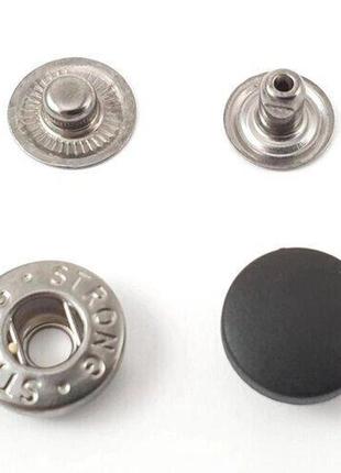 Альфа-кнопка з чорною пластиковою шапочкою 20 мм (50 шт.) (106606)