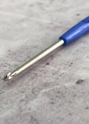 Гачок для в'язання sindtex синій #4,5 з пластиковою ручкою