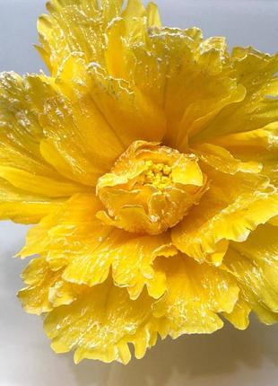 Цветок тюльпан для декора, большой, цвет - желтый