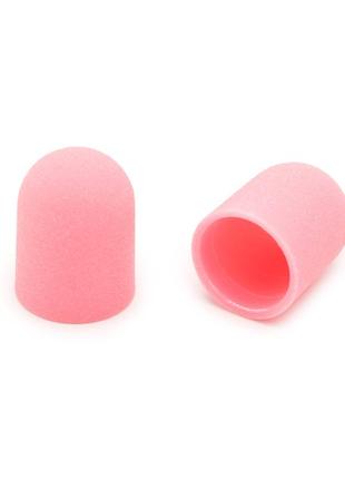 Ковпачок абразивний для педикюру діаметром 13 мм абразивністю 100 грит рожевий