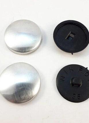 Кнопка для затягування на пластиковій нозі # 36 - 21,8 мм чорна