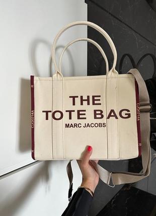 Marc jacobs tote bag (коричневий кант)  gi84171 фото