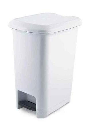 Бак для сміття slim з педаллю 15л (32 x 23 x 40 cm) білий арт.m-1052 тм ucsan