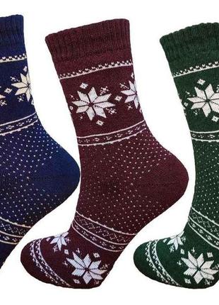 Шкарпетки махрові орнамент сніжинка, крапка р.36-40 12пар тм житомир