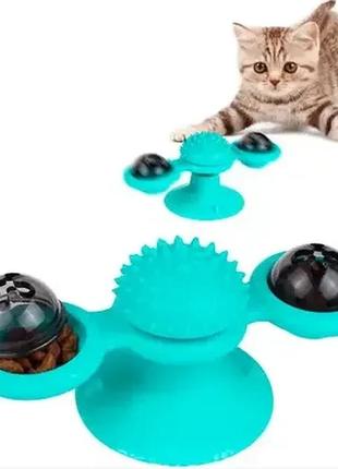 Игрушка для кота (спиннер) rotate windmill cat toy